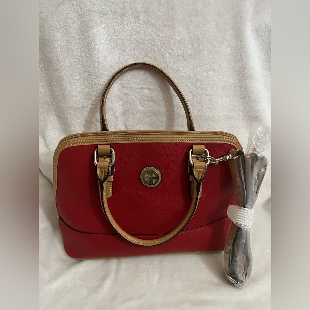 GIANI BERNINI Turn-Lock Glazed Dome Satchel Saffiano or Tote You Pick